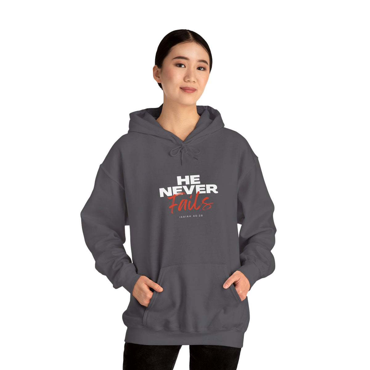 He Never Fails- Unisex Heavy Blend™ Hooded Sweatshirt