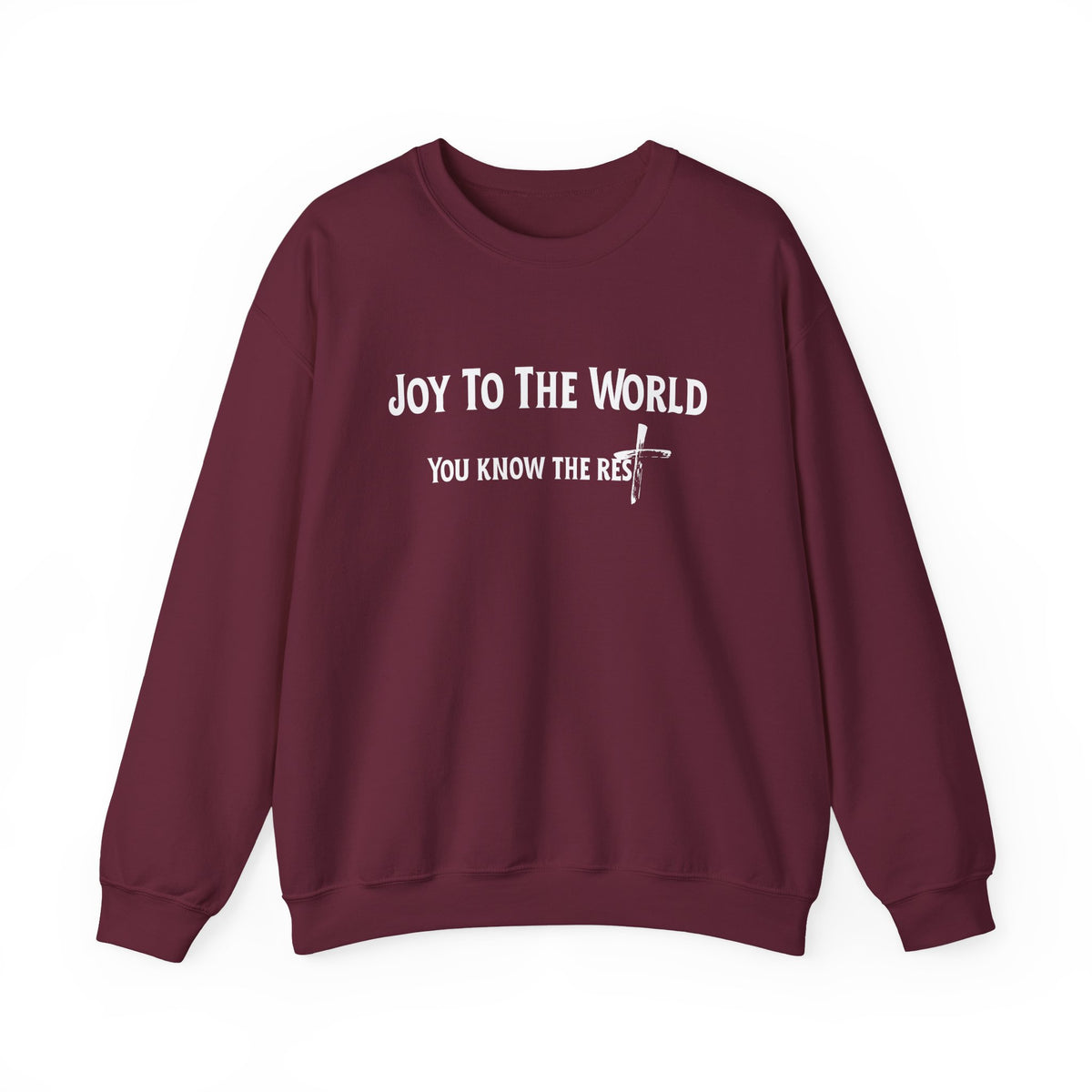 Joy to the World Christian Sweatshirt – Cozy Faith Holiday Apparel | Unisex Heavy Blend™ Crewneck Sweatshirt