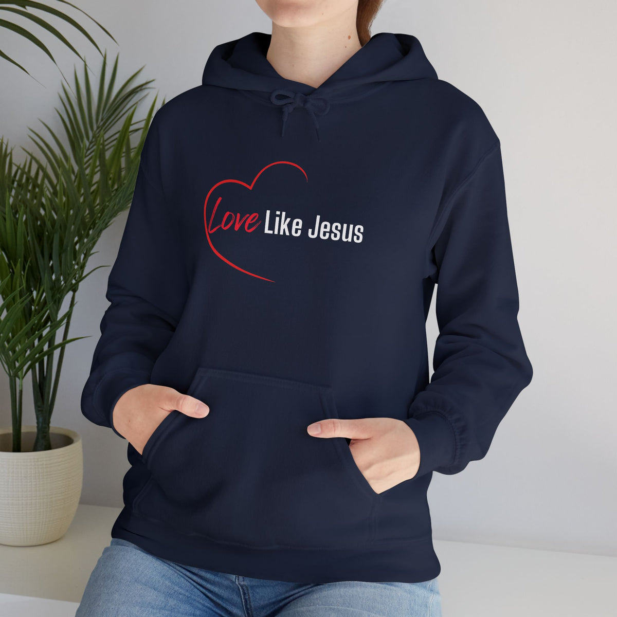 Love Like Jesus Christian Hoodie – Faith-Inspired Comfort Wear - Unisex Heavy Blend™ Hooded Sweatshirt