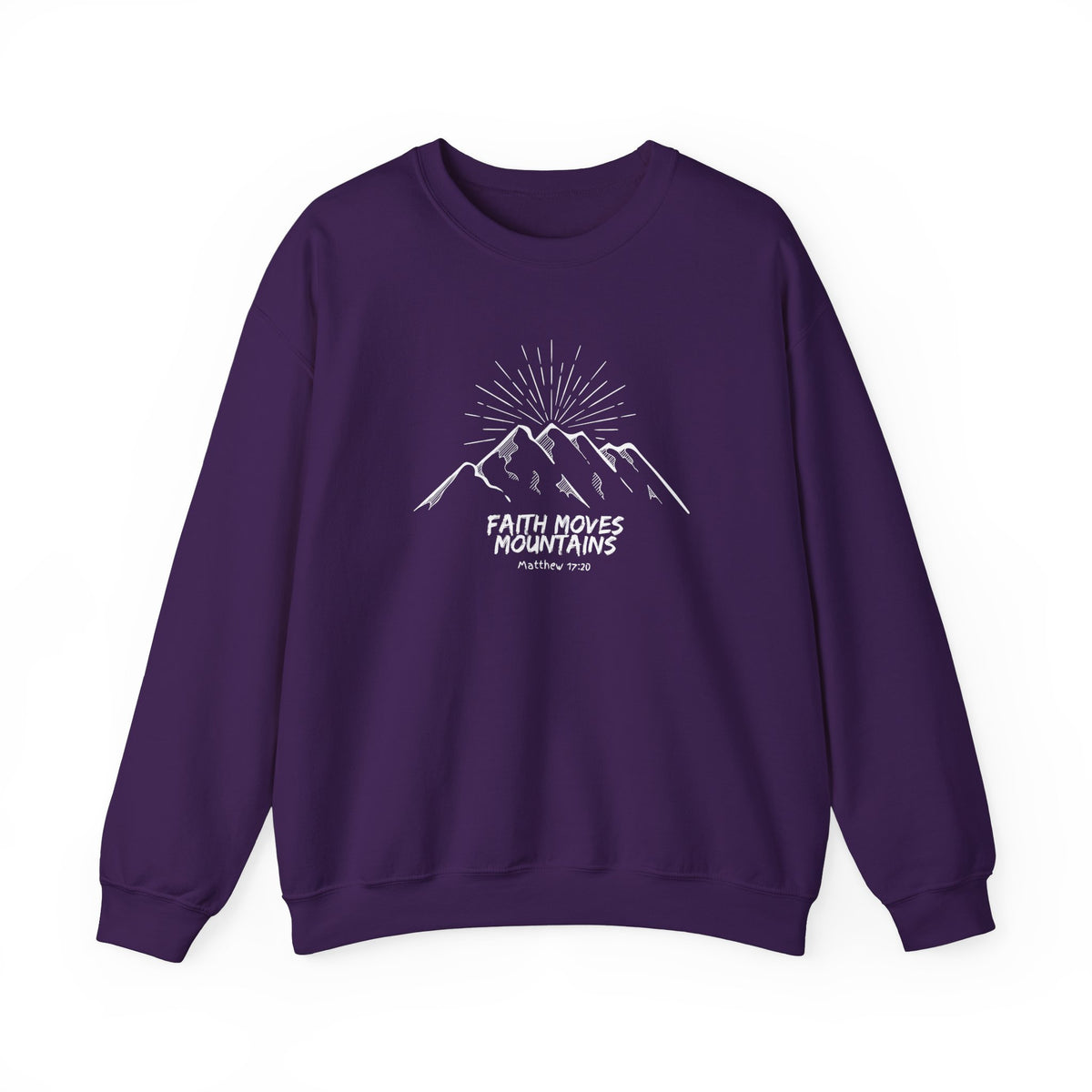 Faith Moves Mountains- Unisex Heavy Blend™ Crewneck Sweatshirt