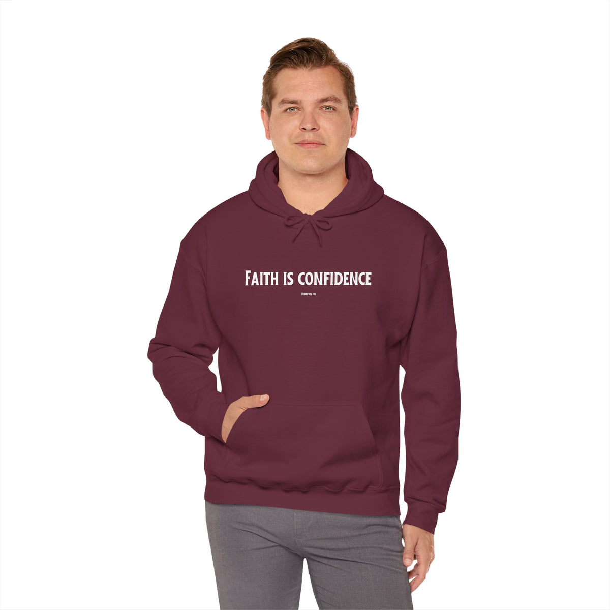 Faith is Confidence Christian Hoodie – Faith-Based Christmas Wear | Unisex Heavy Blend™ Hooded Sweatshirt