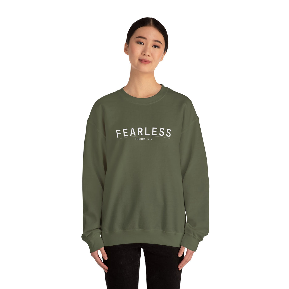 Fearless Christian Sweatshirt – Joshua 1:9 Wear Your Faith