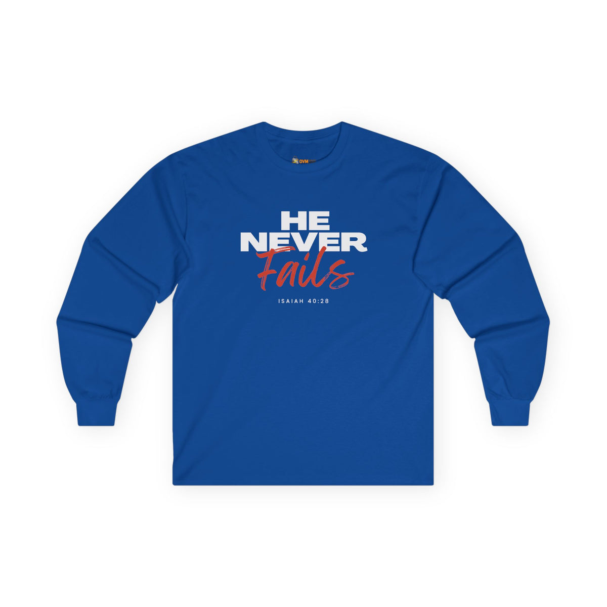 He Never Fails- Unisex Ultra Cotton Long Sleeve Tee