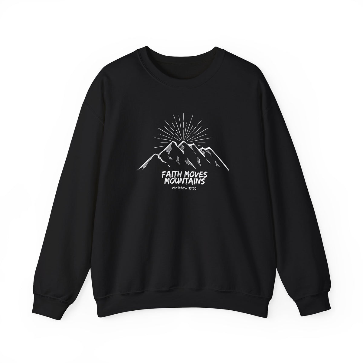 Faith Moves Mountains- Unisex Heavy Blend™ Crewneck Sweatshirt