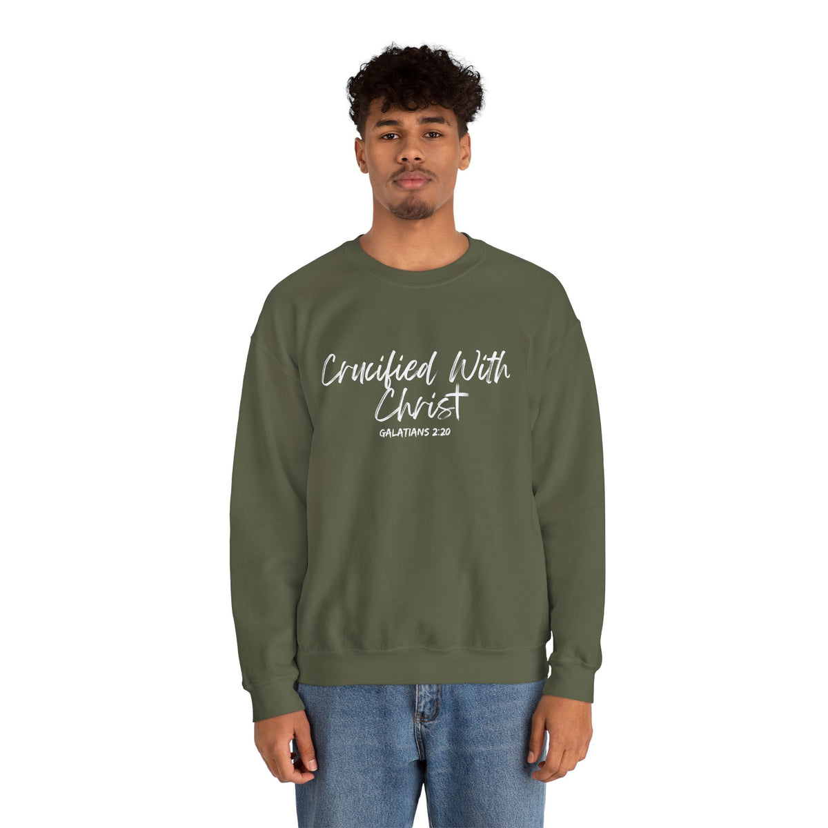 Crucified With Christ- Unisex Heavy Blend™ Crewneck Sweatshirt