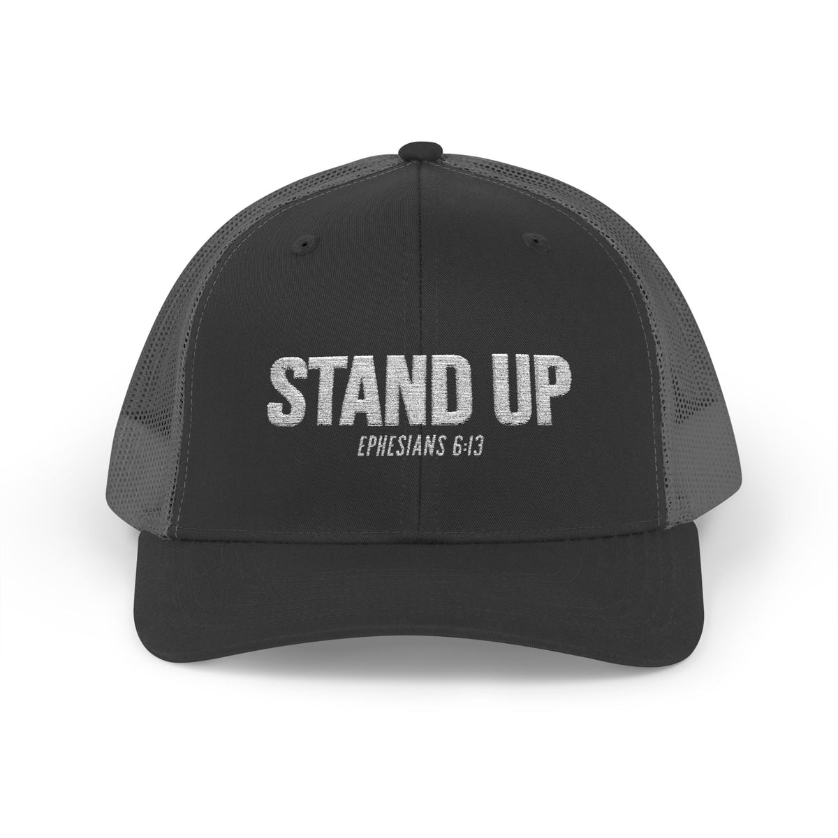 Stand Up Christian Snapback Trucker Hat – Ephesians 6:13 Bible Verse Faith Hat – Armor of God Scripture Cap