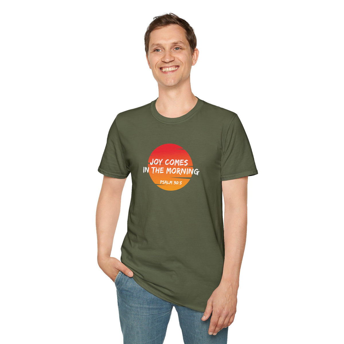 "Joy Comes in the Morning" Unisex Softstyle T-Shirt