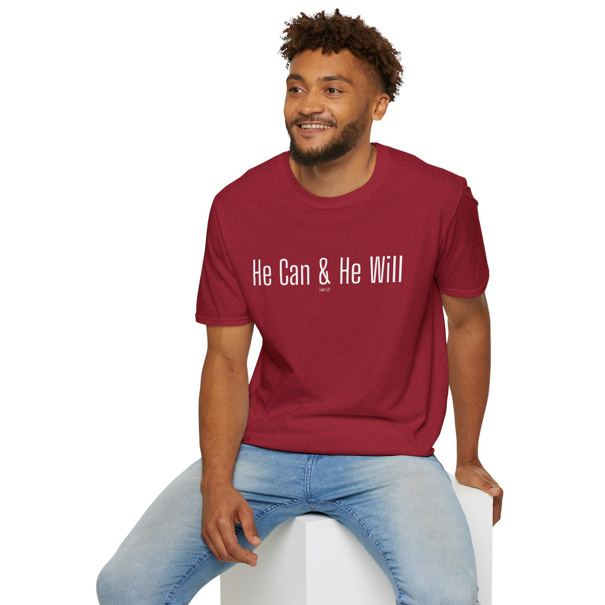 He Can & He Will | Men's Softstyle T-Shirt