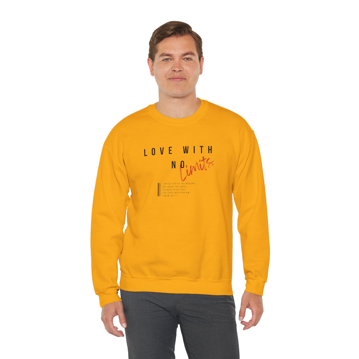 Love With No Limits- Unisex Heavy Blend™ Crewneck Sweatshirt