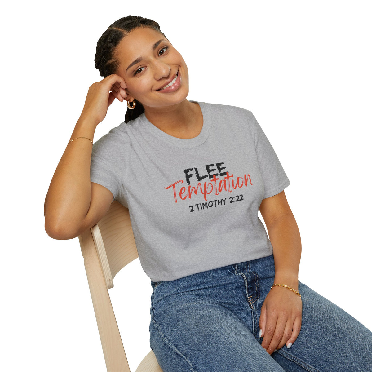 "Flee Temptation" Unisex Softstyle T-Shirt