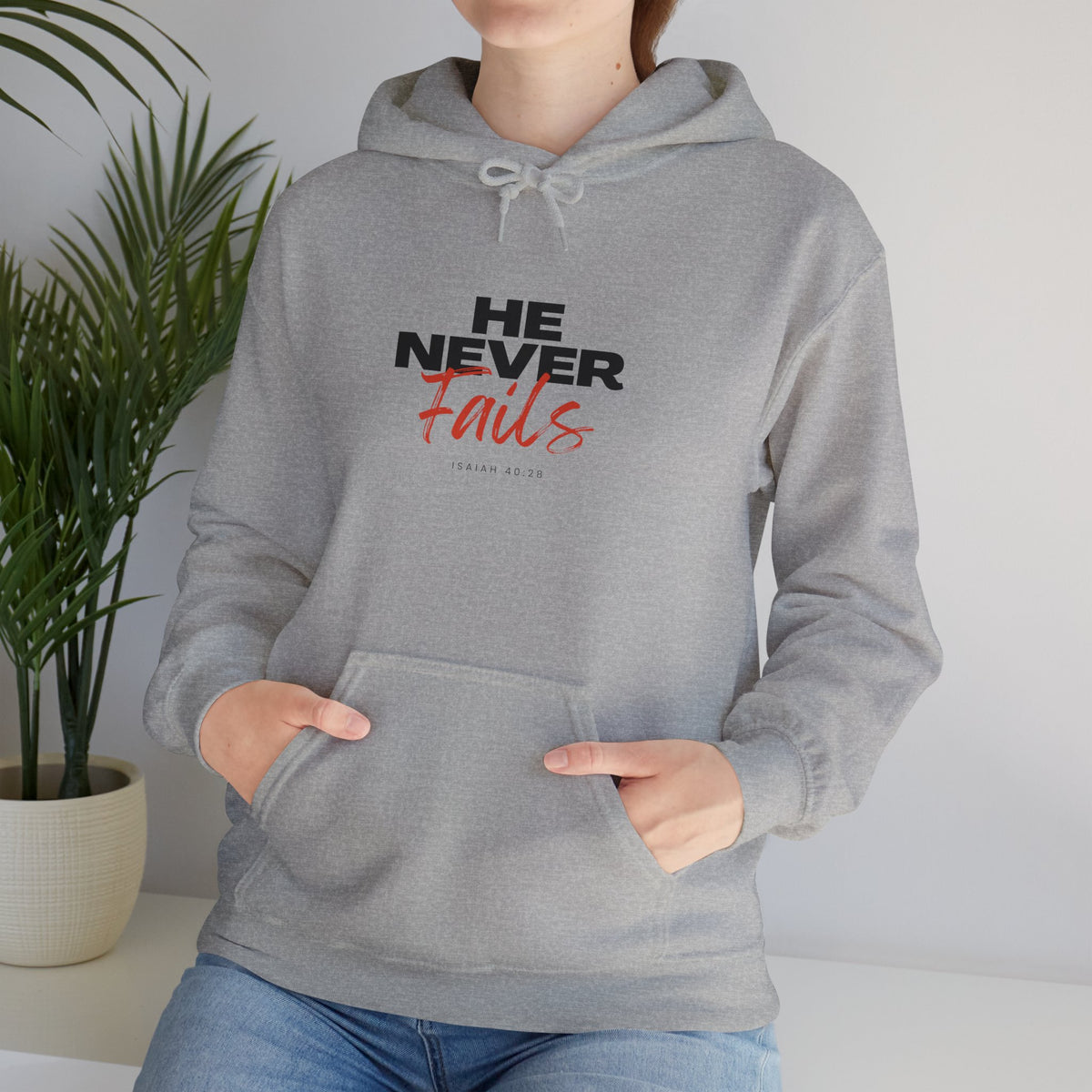 He Never Fails- Unisex Heavy Blend™ Hooded Sweatshirt