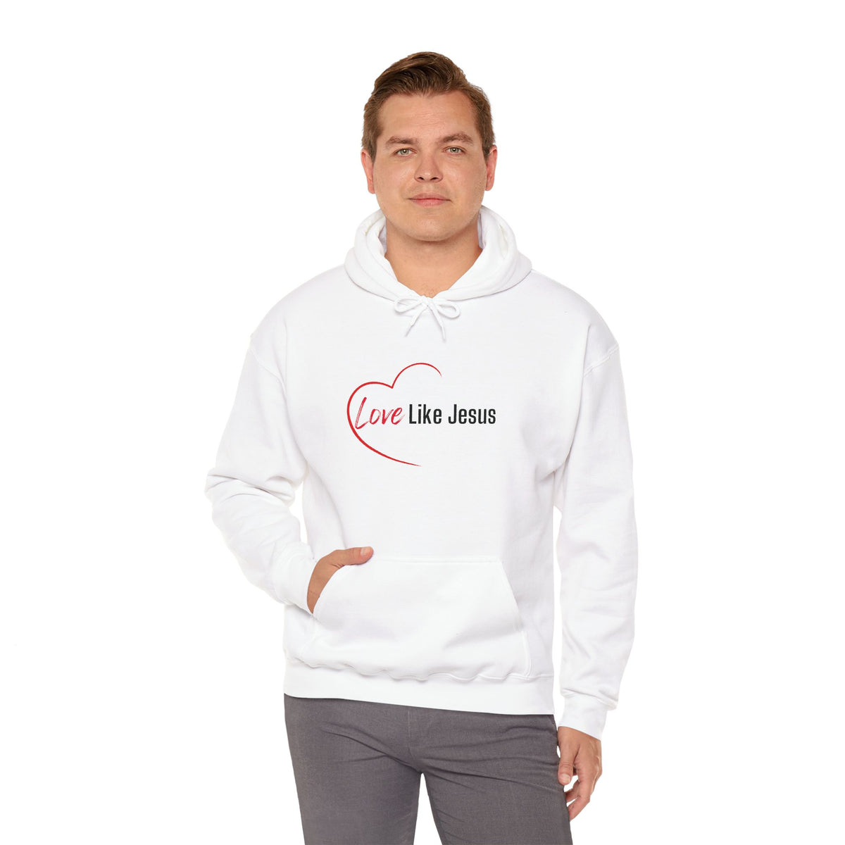 Love Like Jesus Christian Hoodie – Faith-Inspired Comfort Wear - Unisex Heavy Blend™ Hooded Sweatshirt