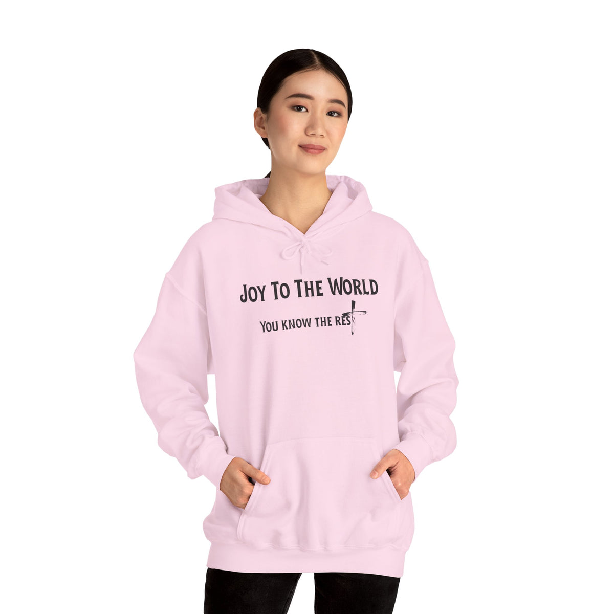 Joy to the World Christian Hoodie – Faith-Based Christmas Wear | Unisex Heavy Blend™ Hooded Sweatshirt