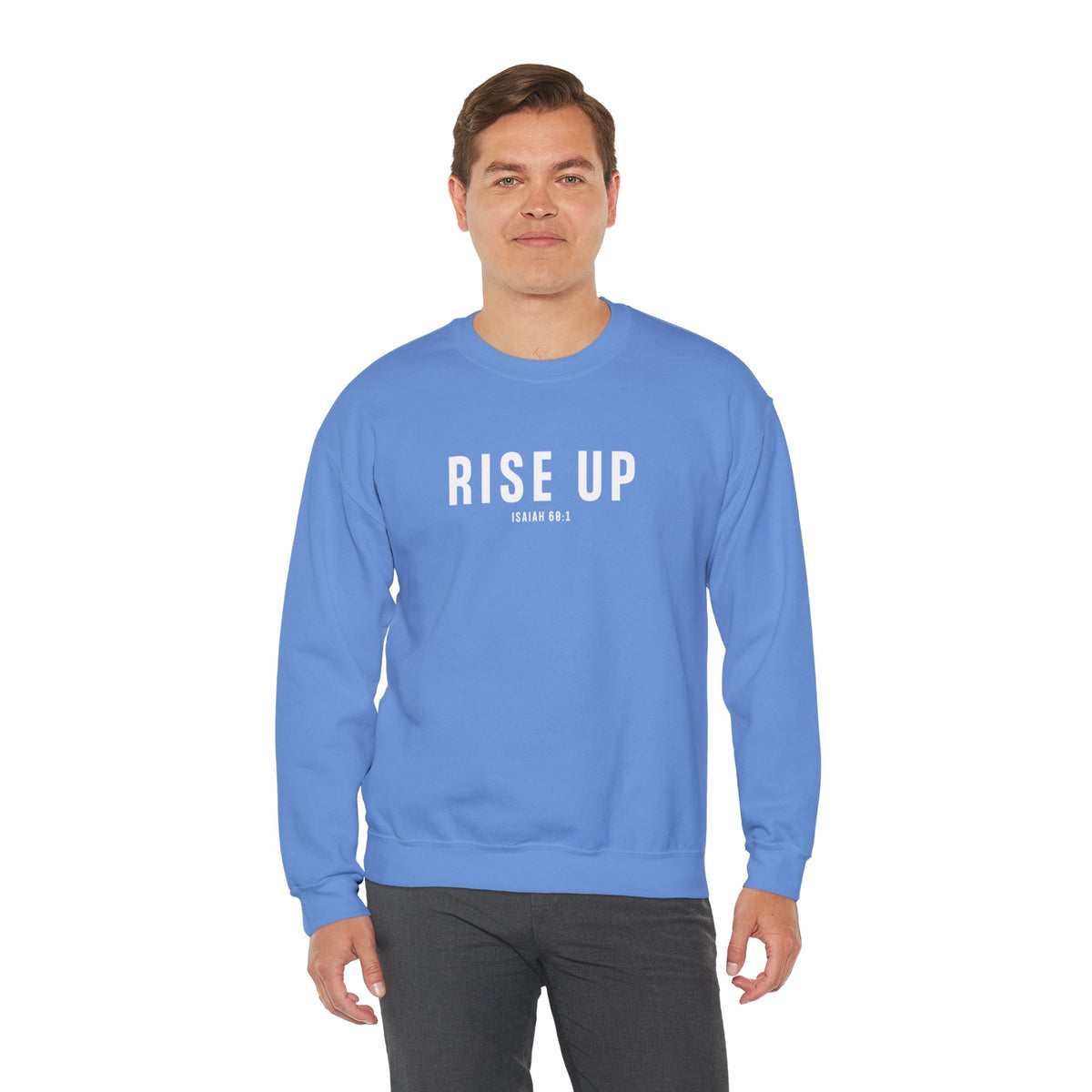 Rise Up Christian Sweatshirt – Isaiah 60:1 Wear Your Faith