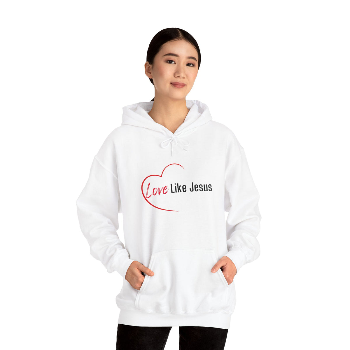 Love Like Jesus Christian Hoodie – Faith-Inspired Comfort Wear - Unisex Heavy Blend™ Hooded Sweatshirt