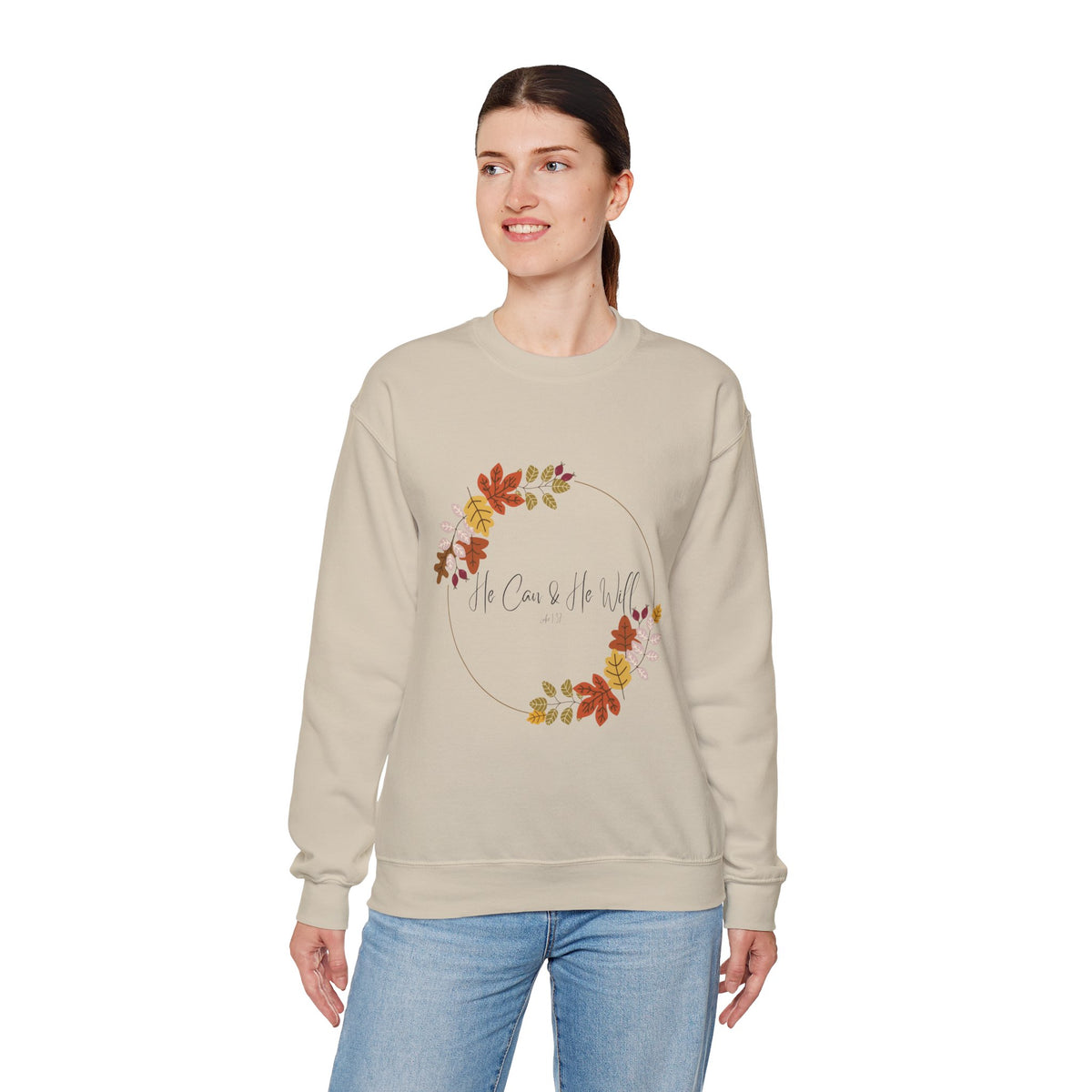 He Can & He Will | Ladies' Heavy Blend™ Crewneck Sweatshirt