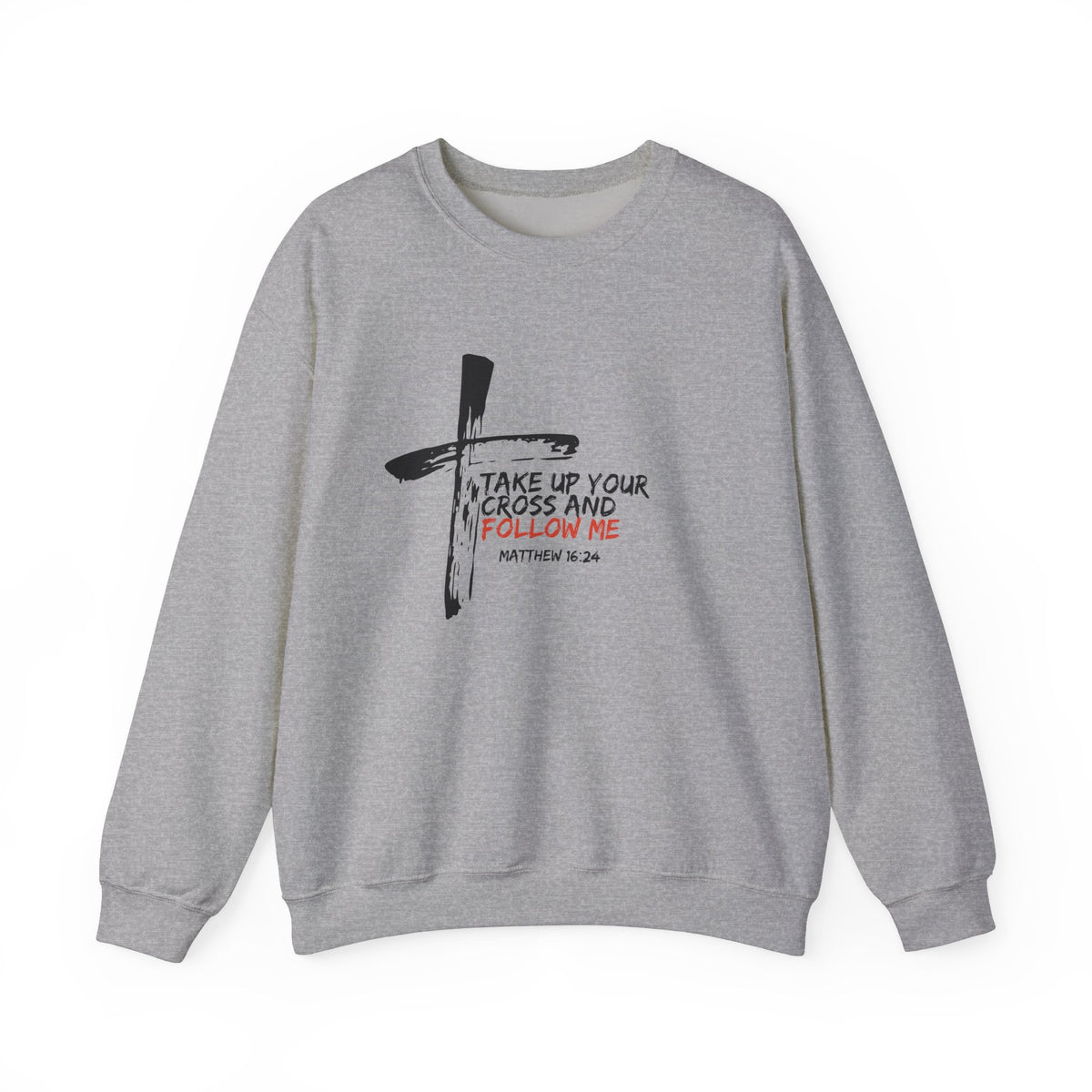 Take Up Your Cross and Follow Me- Unisex Heavy Blend™ Crewneck Sweatshirt