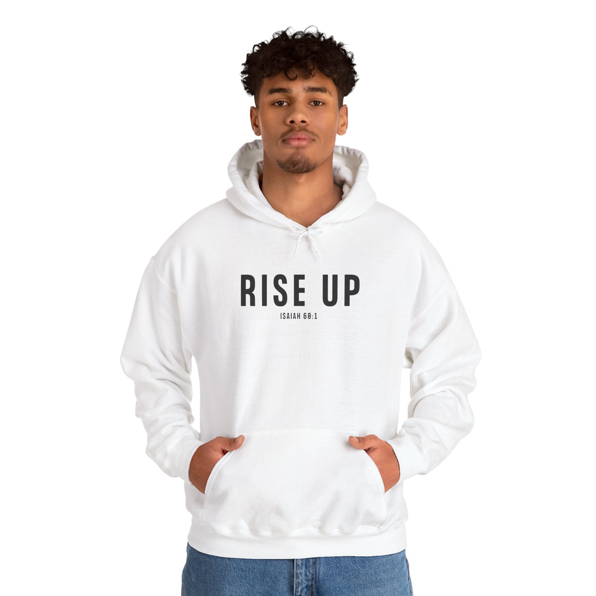 Rise Up Christian Hoodie – Isaiah 60:1 Faith Comfort Wear