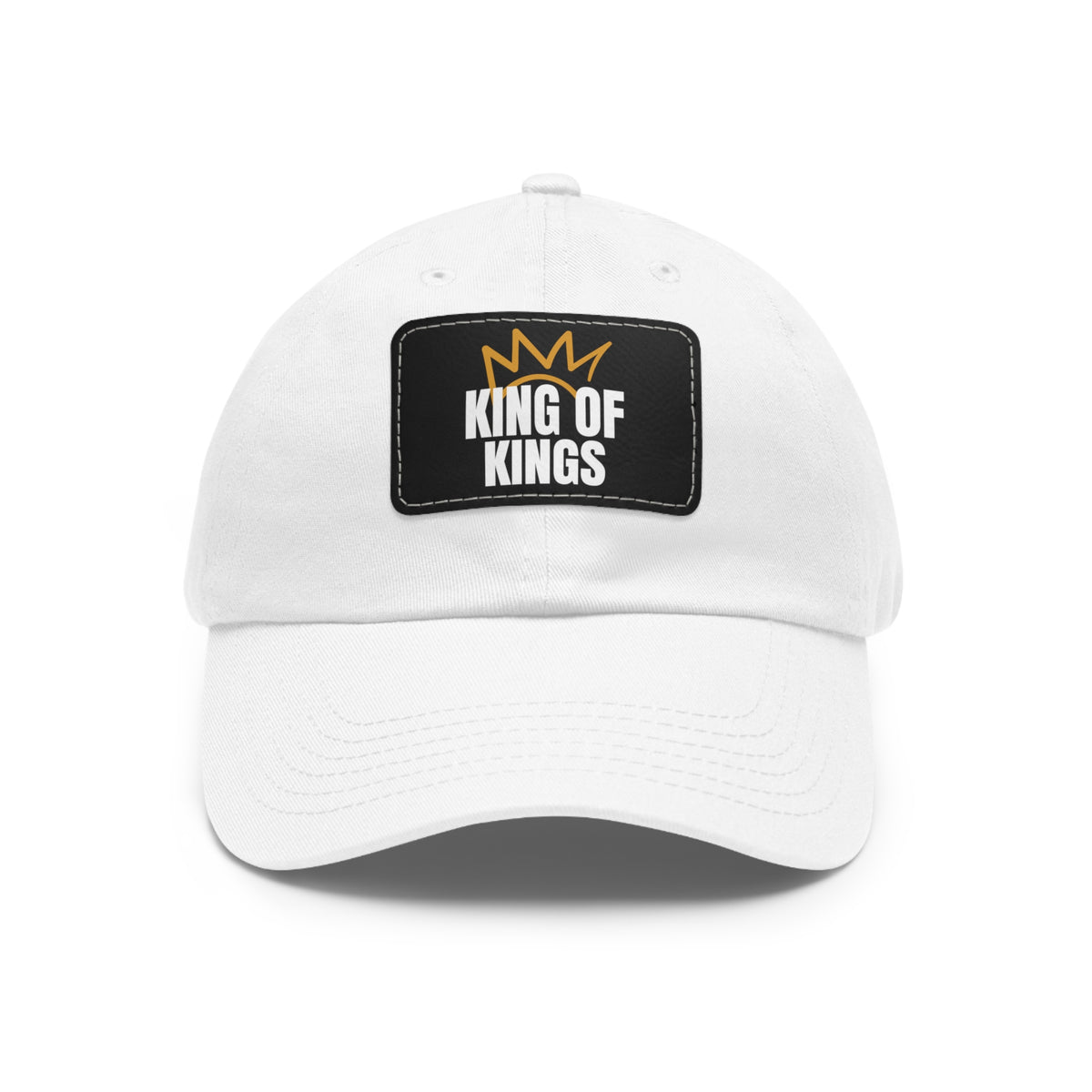 Dad Hat with Leather Patch (Rectangle)