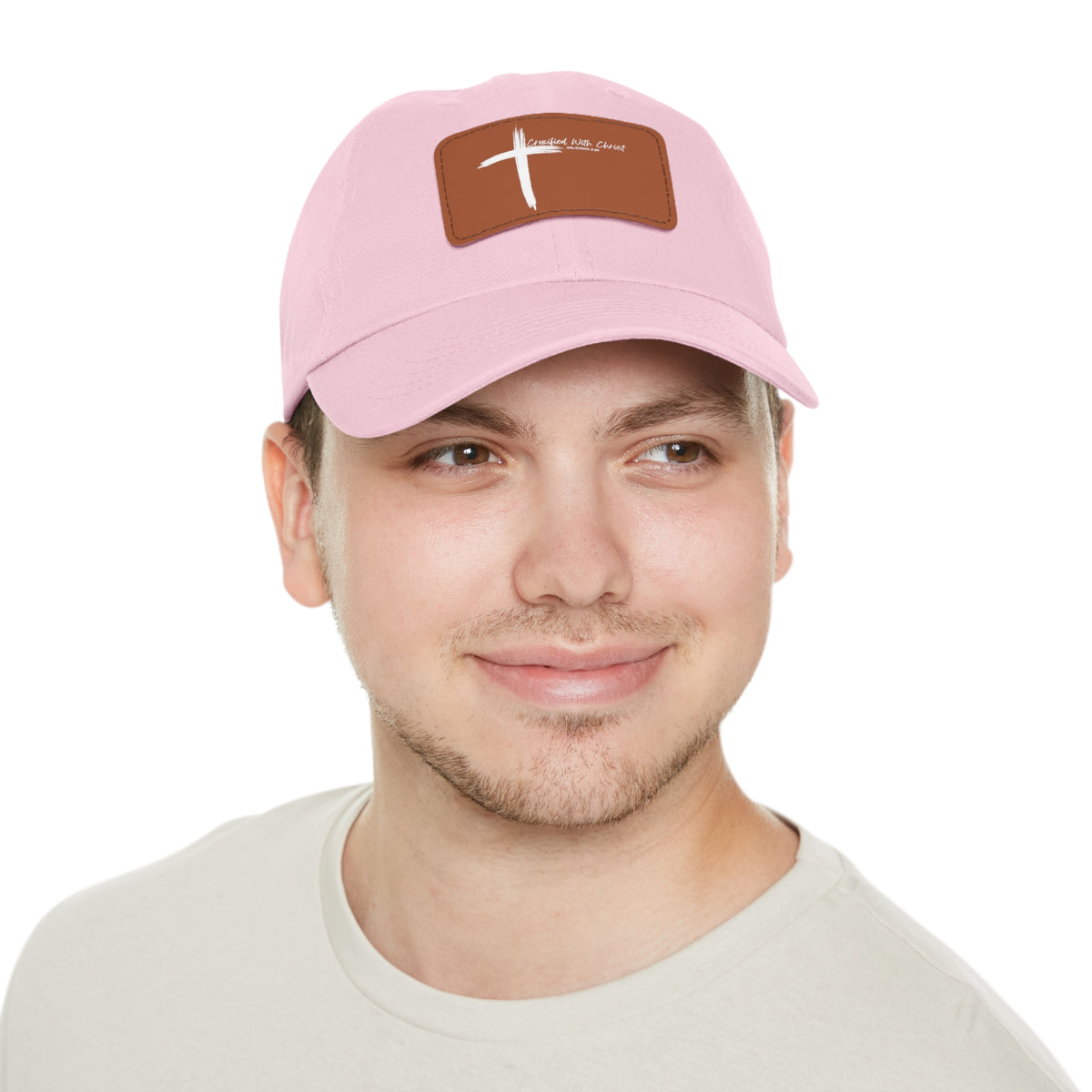 Crucified With Christ Ver.2- Dad Hat with Leather Patch (Rectangle)
