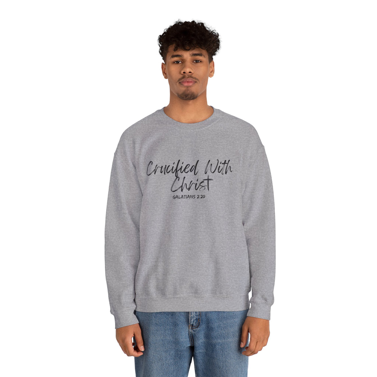Crucified With Christ- Unisex Heavy Blend™ Crewneck Sweatshirt