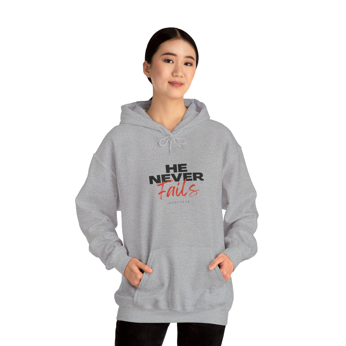 He Never Fails- Unisex Heavy Blend™ Hooded Sweatshirt