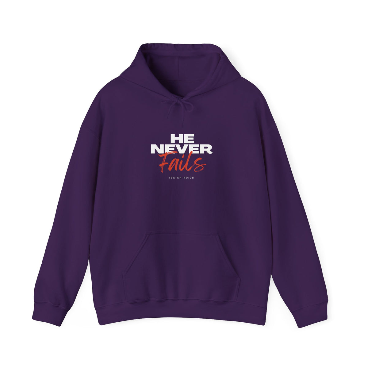 He Never Fails- Unisex Heavy Blend™ Hooded Sweatshirt