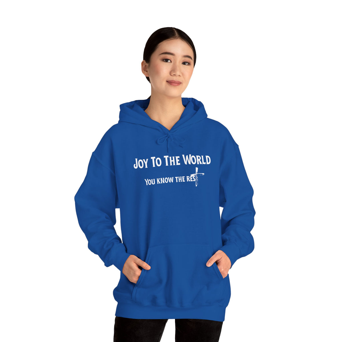 Joy to the World Christian Hoodie – Faith-Based Christmas Wear | Unisex Heavy Blend™ Hooded Sweatshirt