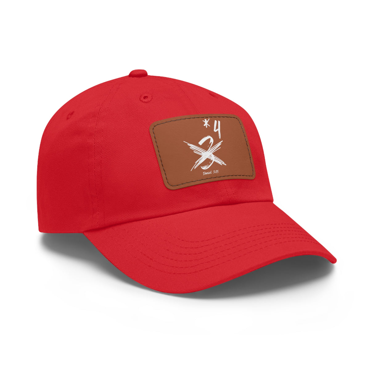 Not Just Three- Dad Hat with Leather Patch (Rectangle)