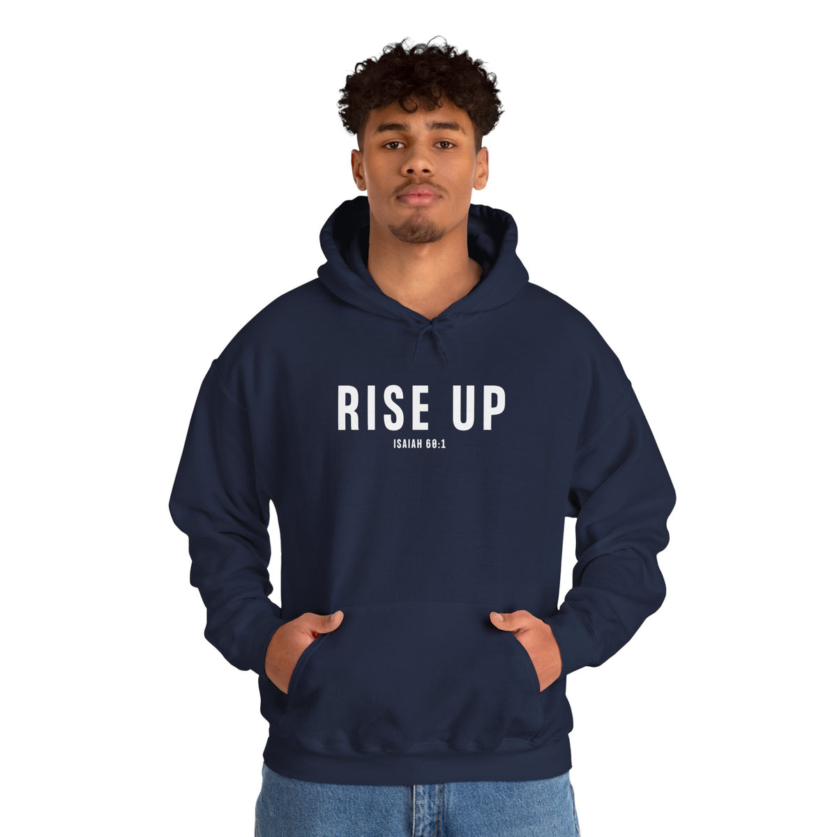 Rise Up Christian Hoodie – Isaiah 60:1 Faith Comfort Wear