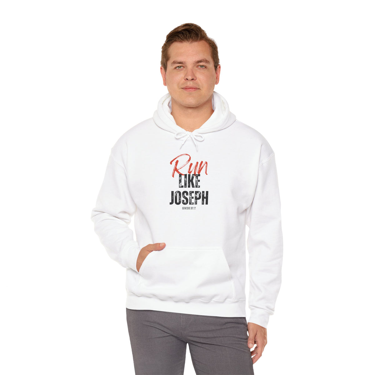 "Run Like Joseph" Unisex Heavy Blend™ Hooded Sweatshirt