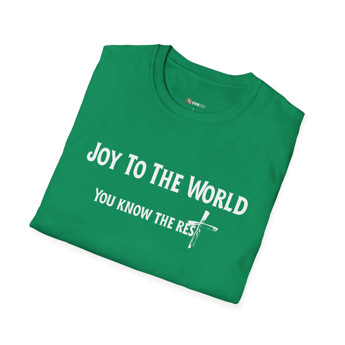 Joy to the World Christian T-Shirt – Faith-Inspired Holiday Apparel | Unisex Softstyle T-Shirt