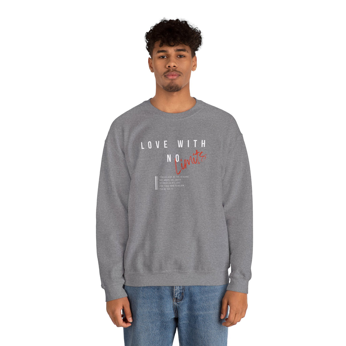 Love With No Limits- Unisex Heavy Blend™ Crewneck Sweatshirt