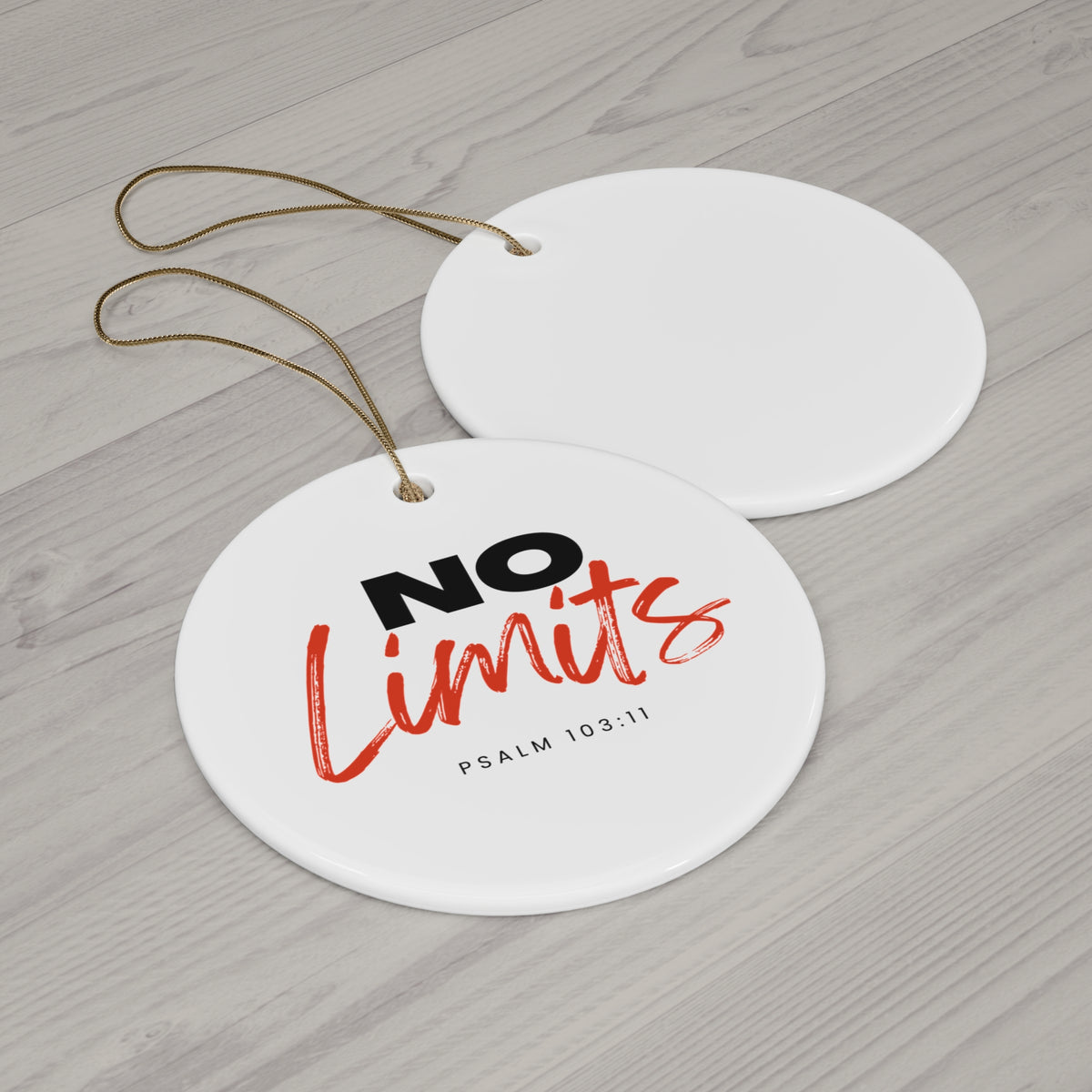 "No Limits" Ceramic Ornament, 2 Shapes