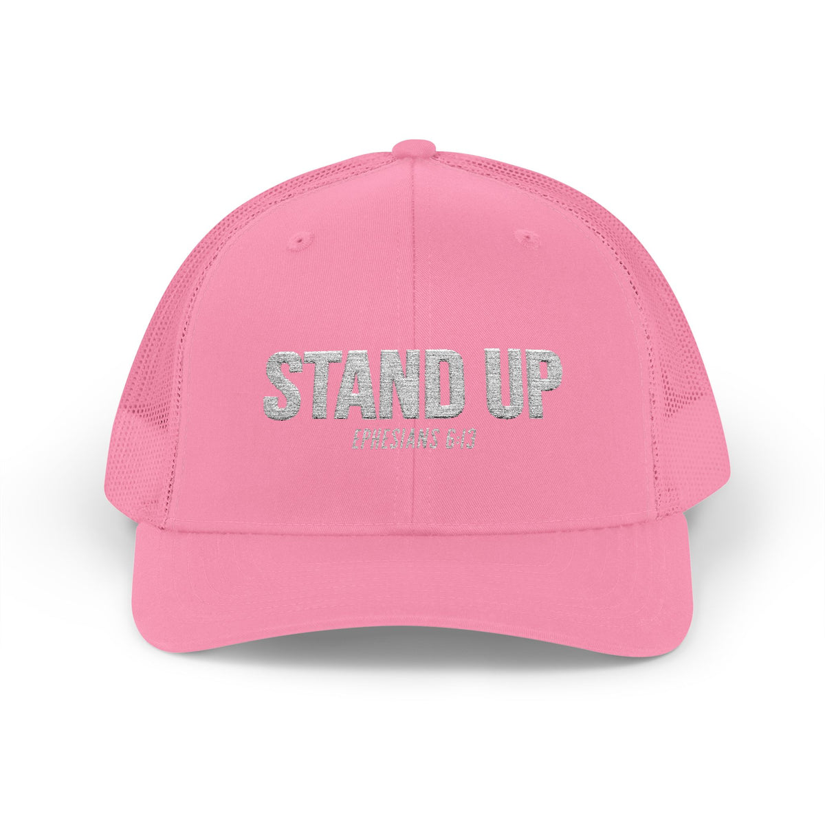 Stand Up Christian Snapback Trucker Hat – Ephesians 6:13 Bible Verse Faith Hat – Armor of God Scripture Cap