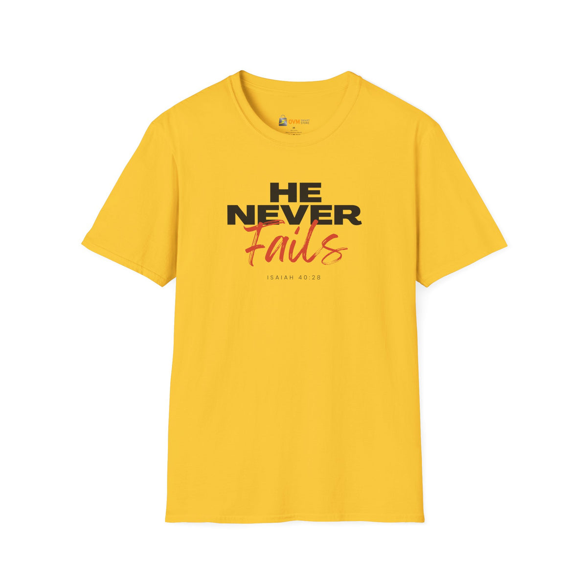 He Never Fails- Unisex Softstyle T-Shirt