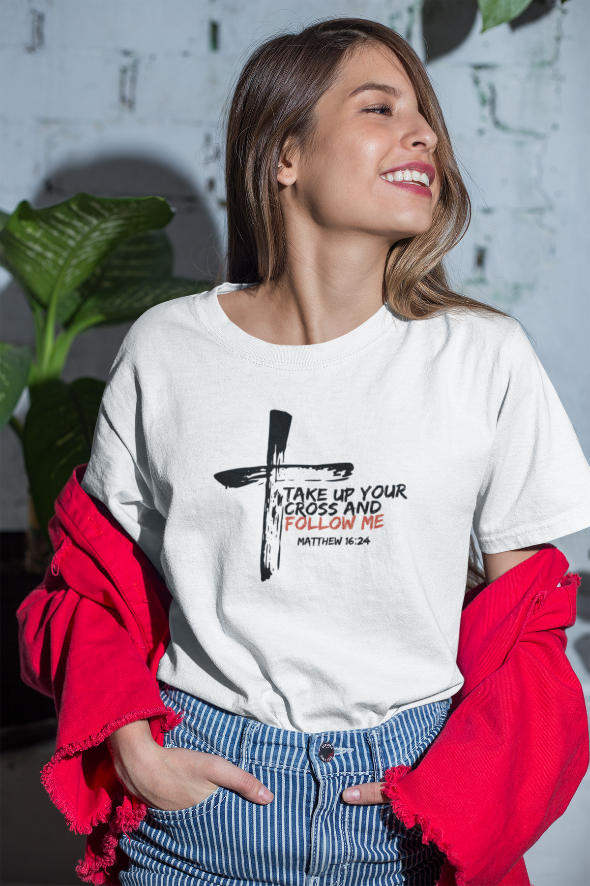 "Take Up Your Cross and Follow Me" Unisex Softstyle T-Shirt