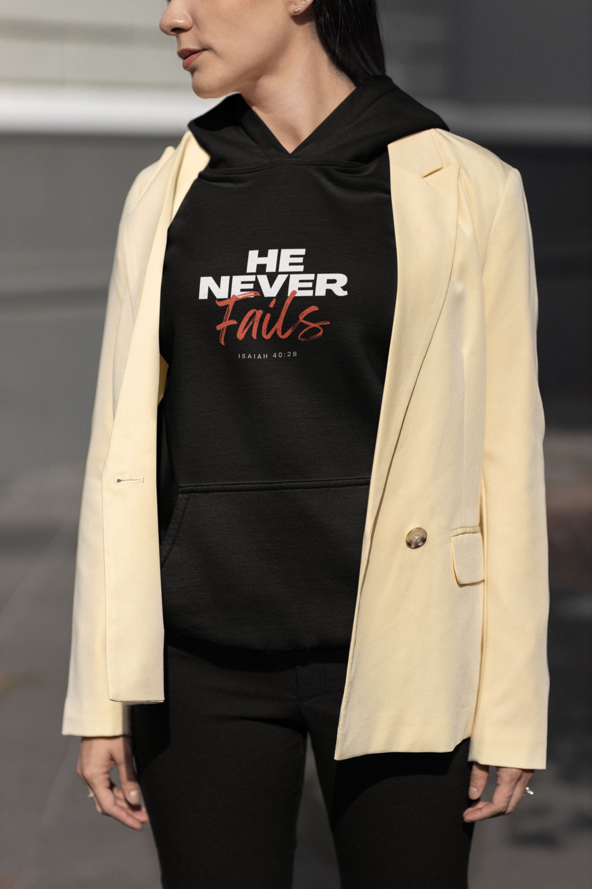 "He Never Fails" Unisex Heavy Blend™ Hooded Sweatshirt