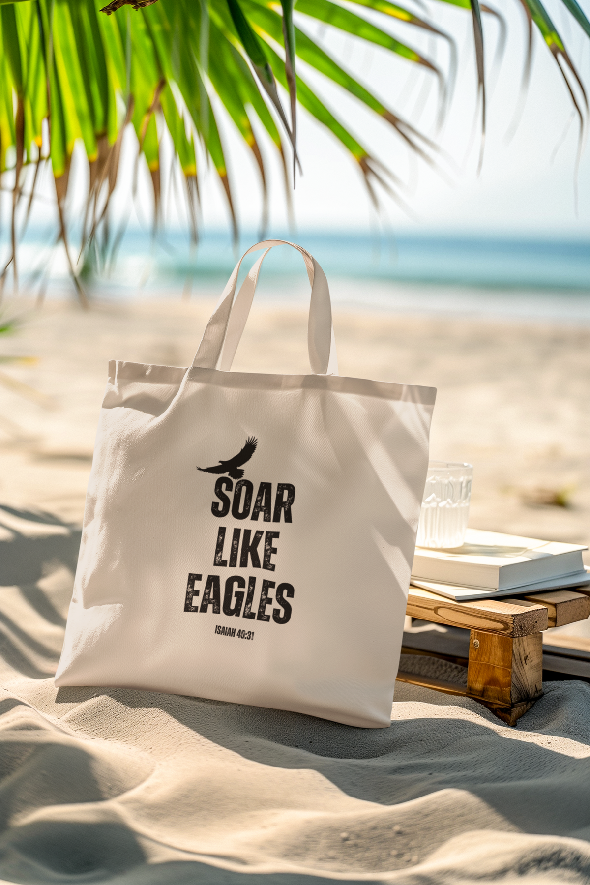 "Soar Like Eagles" Cotton Canvas Tote Bag