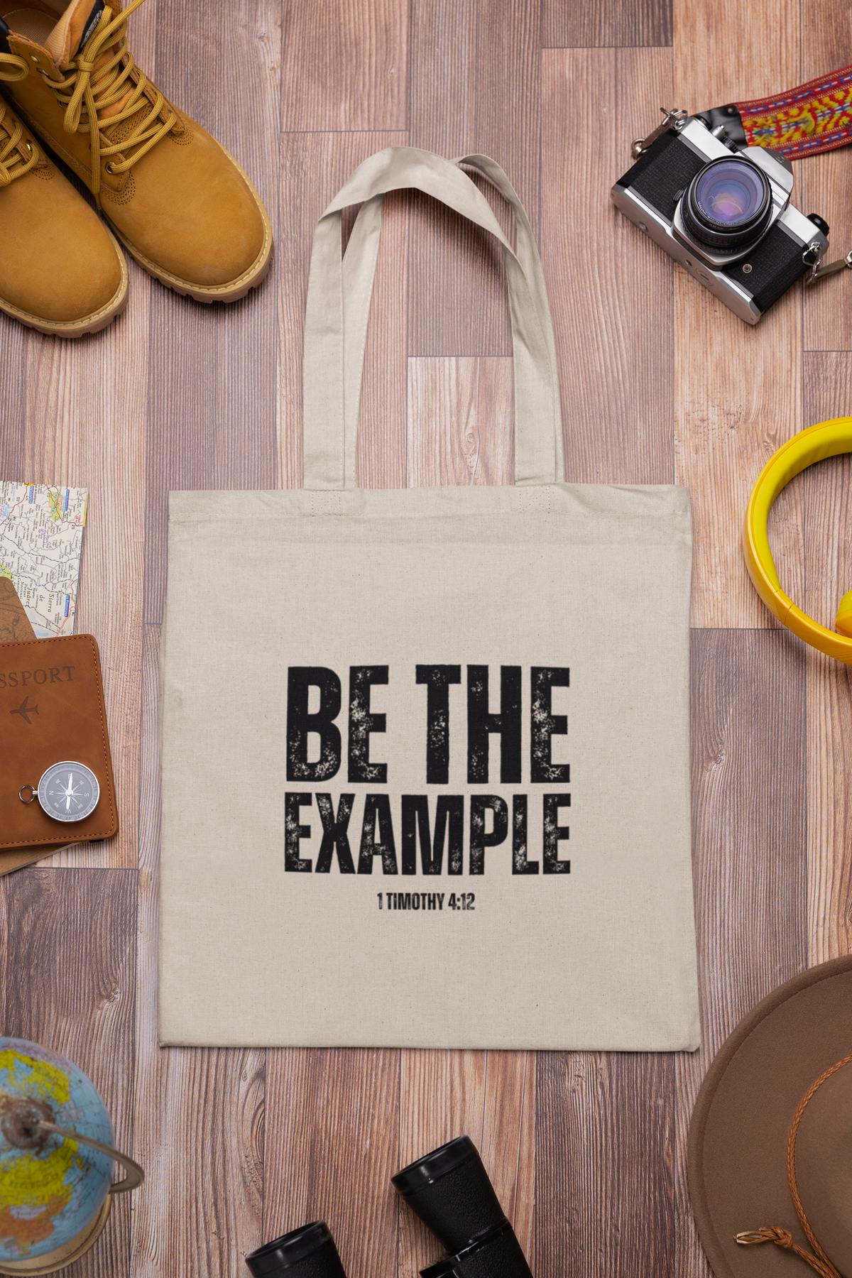 "Be The Example" Cotton Canvas Tote Bag