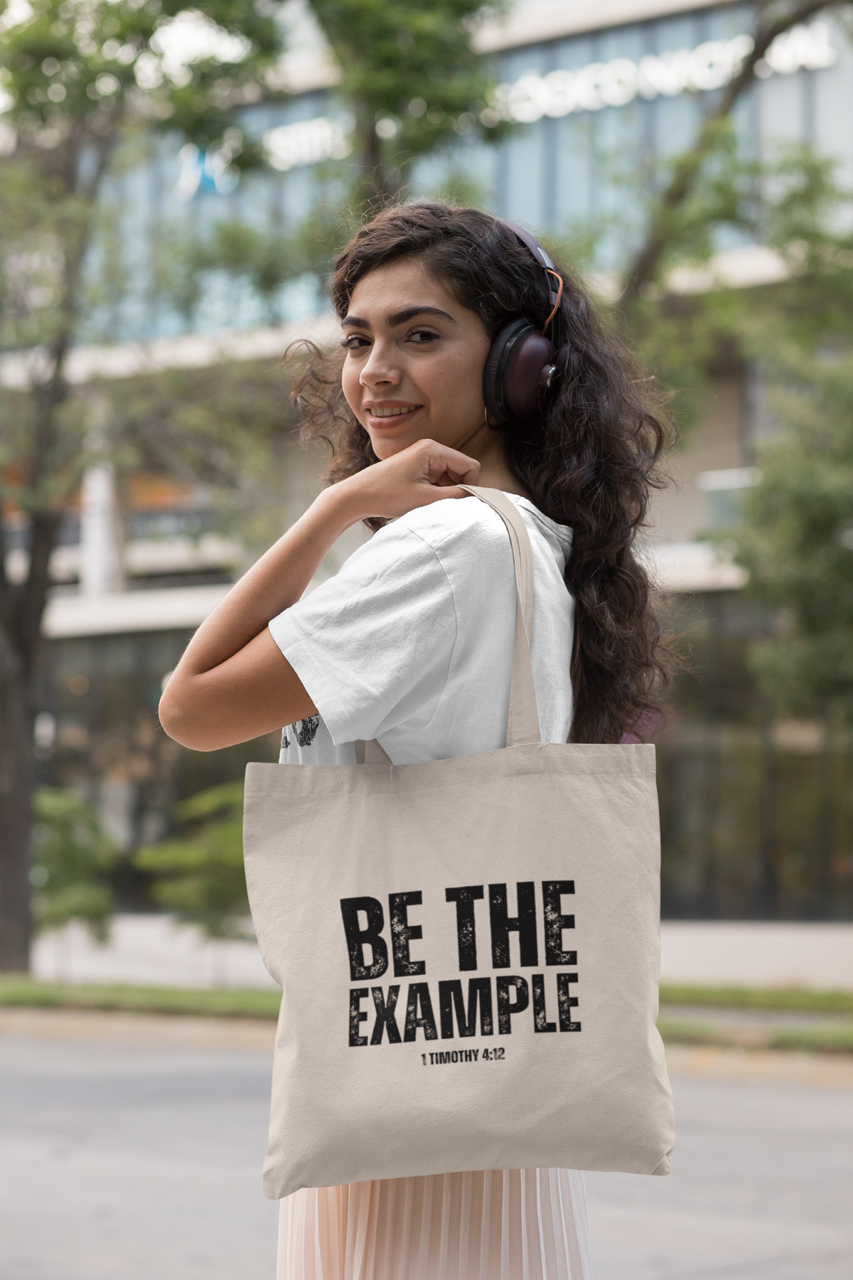 "Be The Example" Cotton Canvas Tote Bag