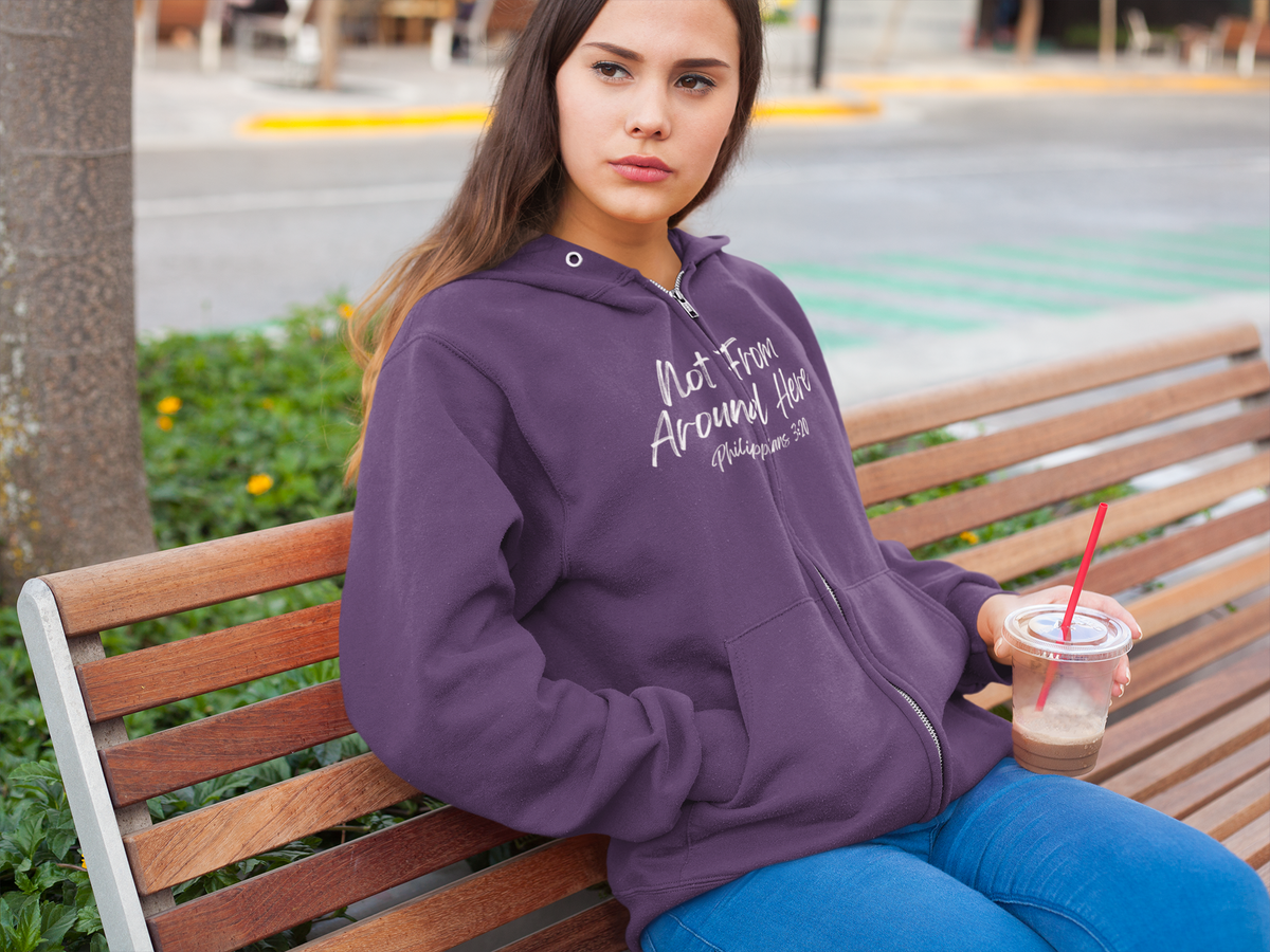 Not From Around Here | Unisex Heavy Blend™ Full Zip Hooded Sweatshirt