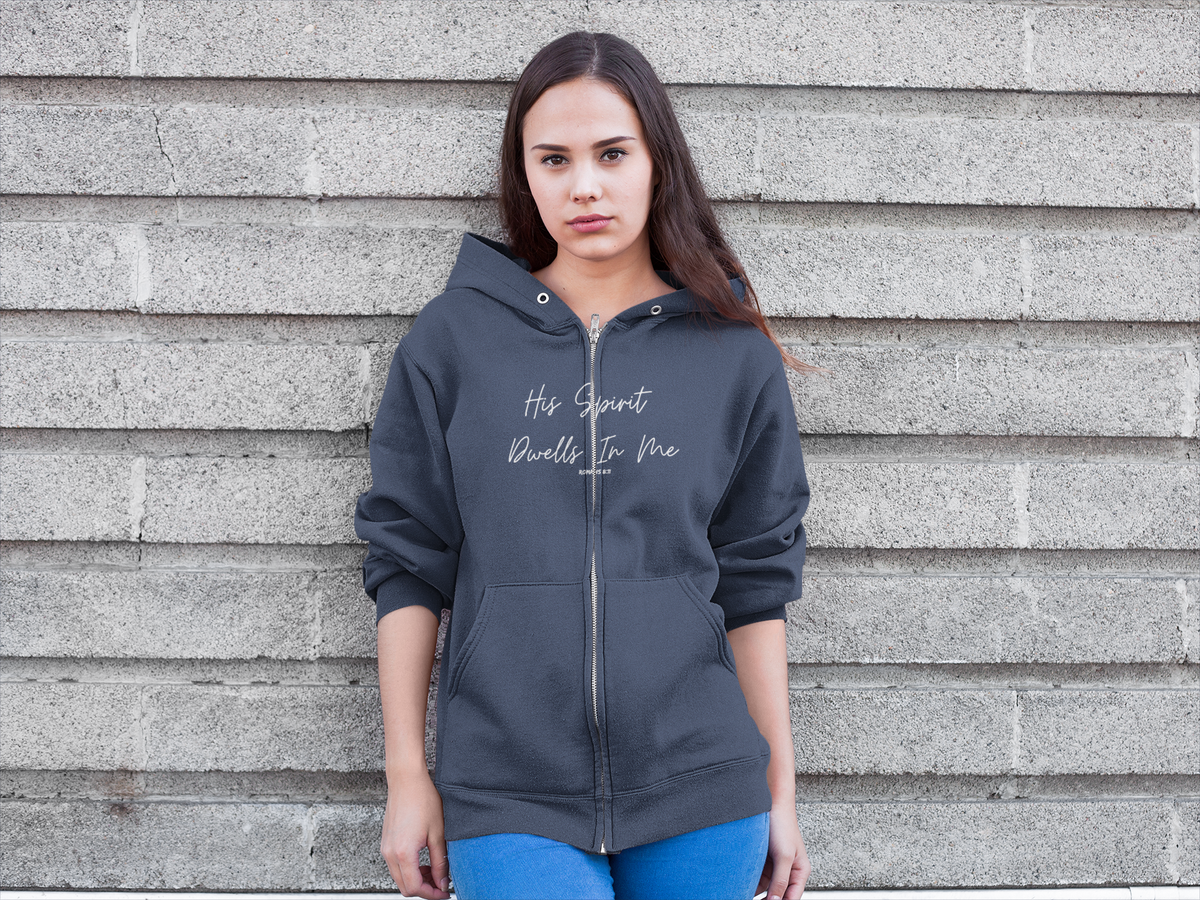 His Spirit Dwells in Me | Unisex Heavy Blend™ Full Zip Hooded Sweatshirt