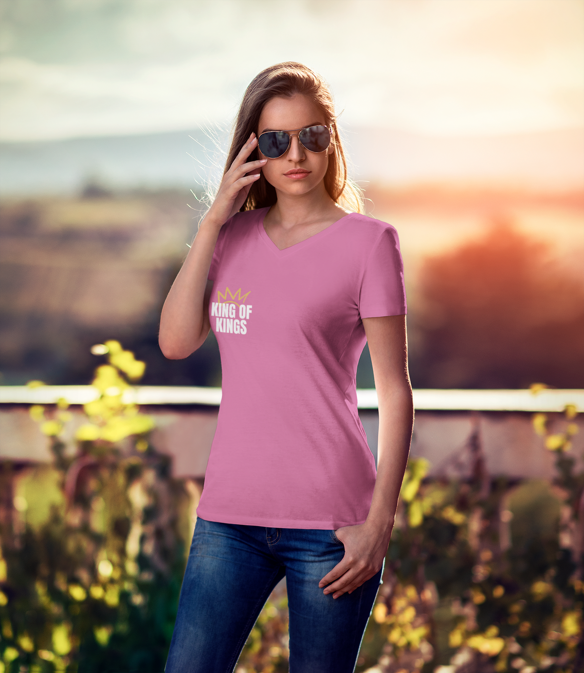 King of Kings | Ladies' V-Neck T-Shirt
