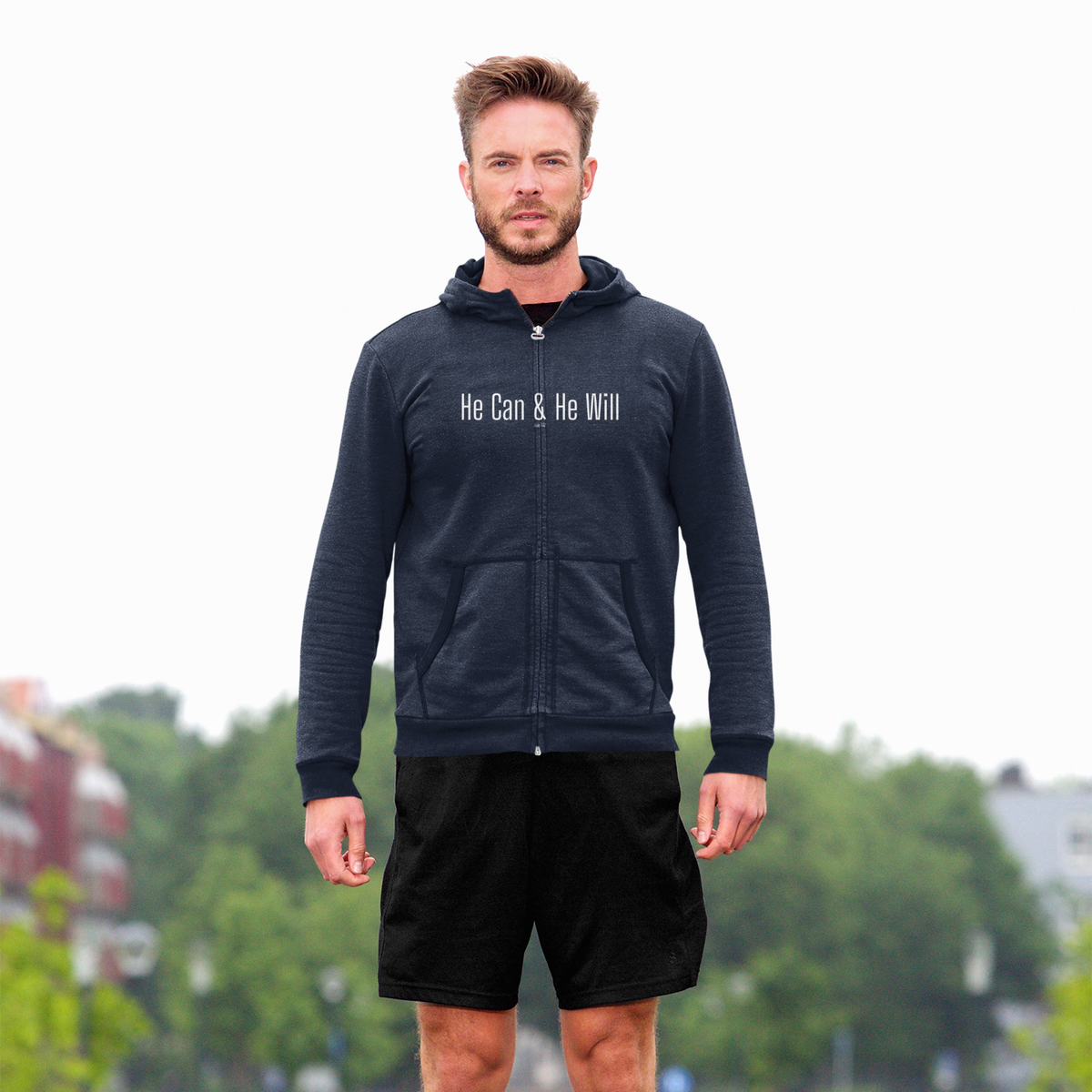 He Can & He Will | Men's Heavy Blend™ Full Zip Hooded Sweatshirt