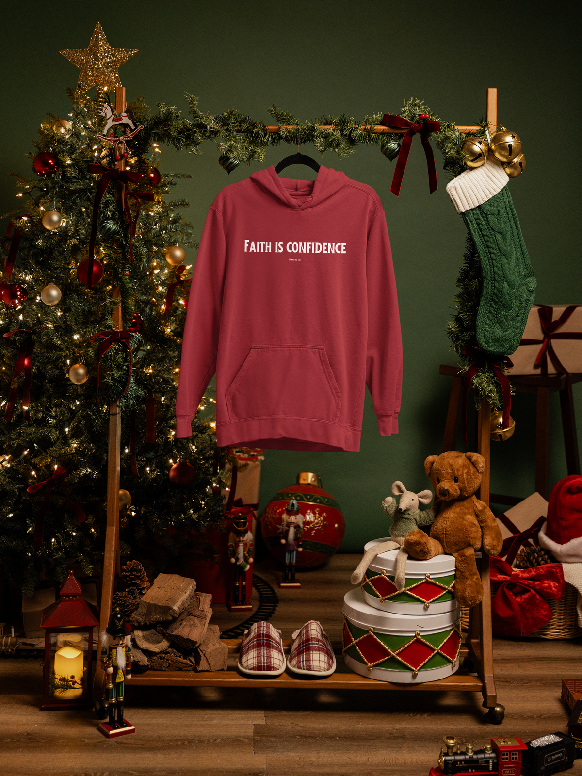 Faith is Confidence Christian Hoodie – Faith-Based Christmas Wear | Unisex Heavy Blend™ Hooded Sweatshirt