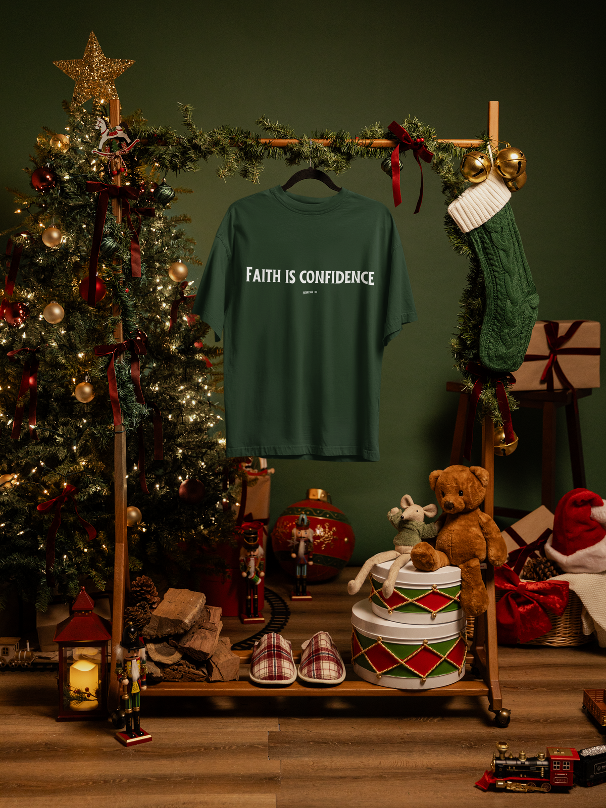 Faith is Confidence Christian T-Shirt – Faith-Inspired Holiday Apparel | Unisex Softstyle T-Shirt