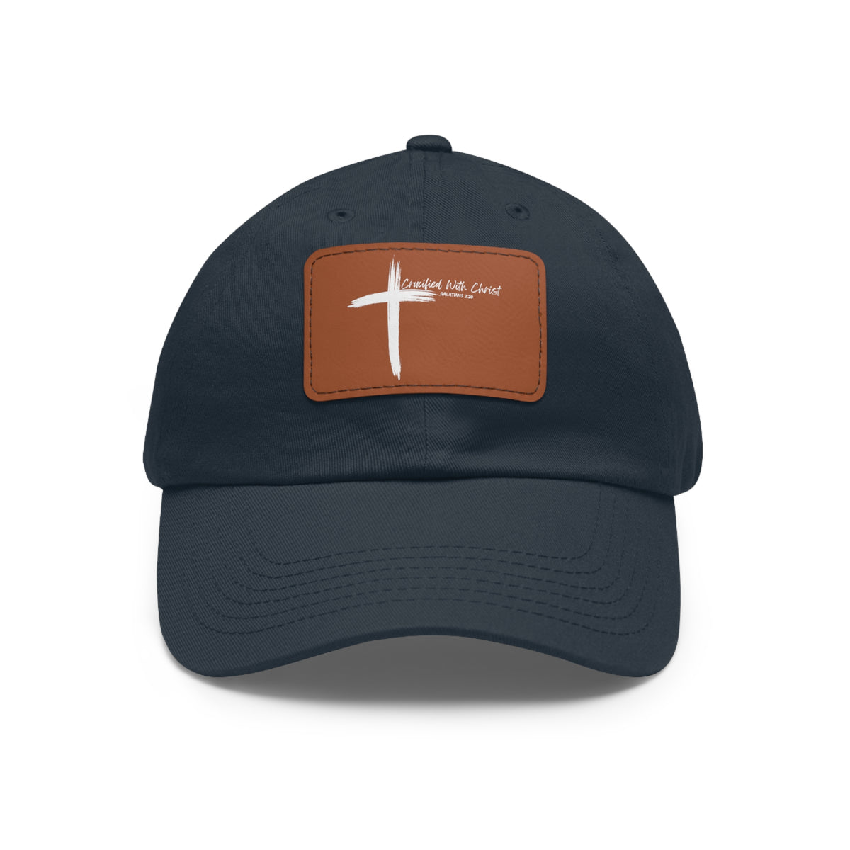Crucified With Christ Ver.2- Dad Hat with Leather Patch (Rectangle)