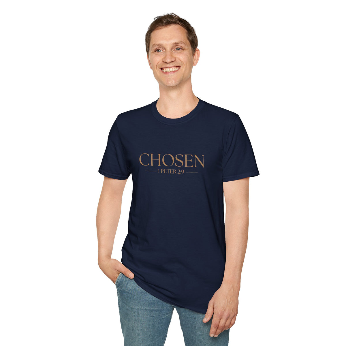 Chosen Christian T-Shirt – 1 Peter 2:9 Faith Apparel - Unisex Softstyle T-Shirt
