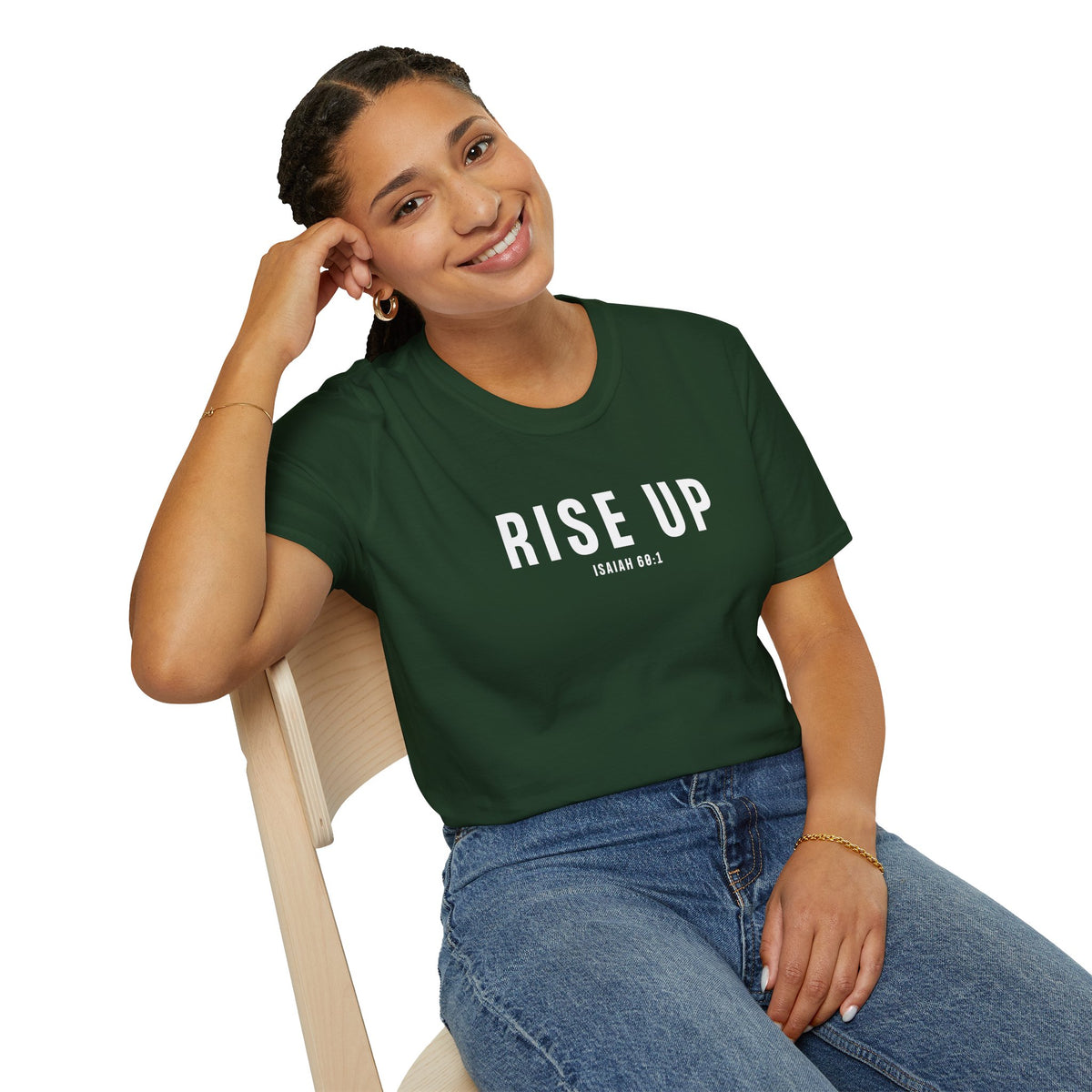 Rise Up Christian T-Shirt – Isaiah 60:1 Faith Apparel